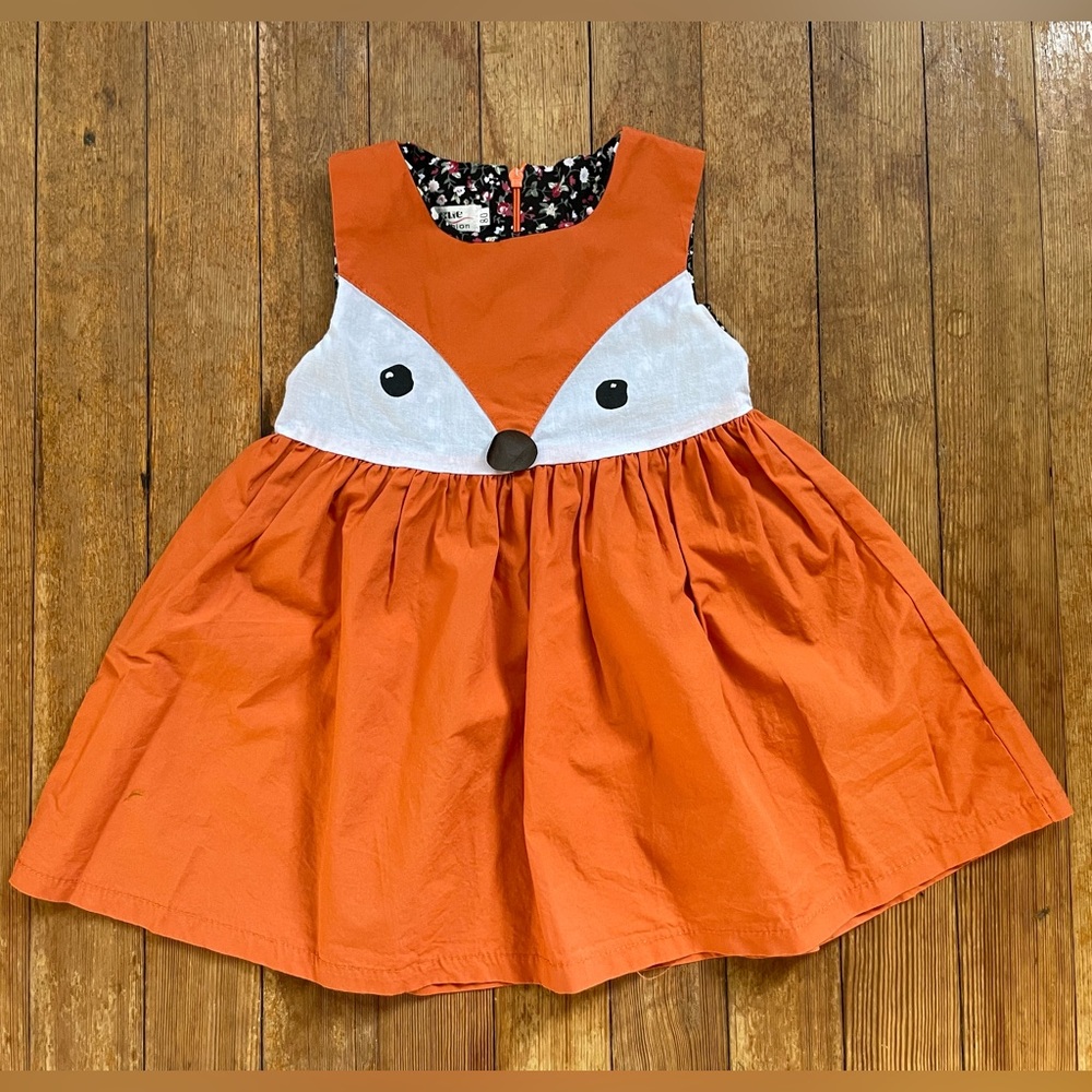 Cotton Fox Face Dress 18-24 mo